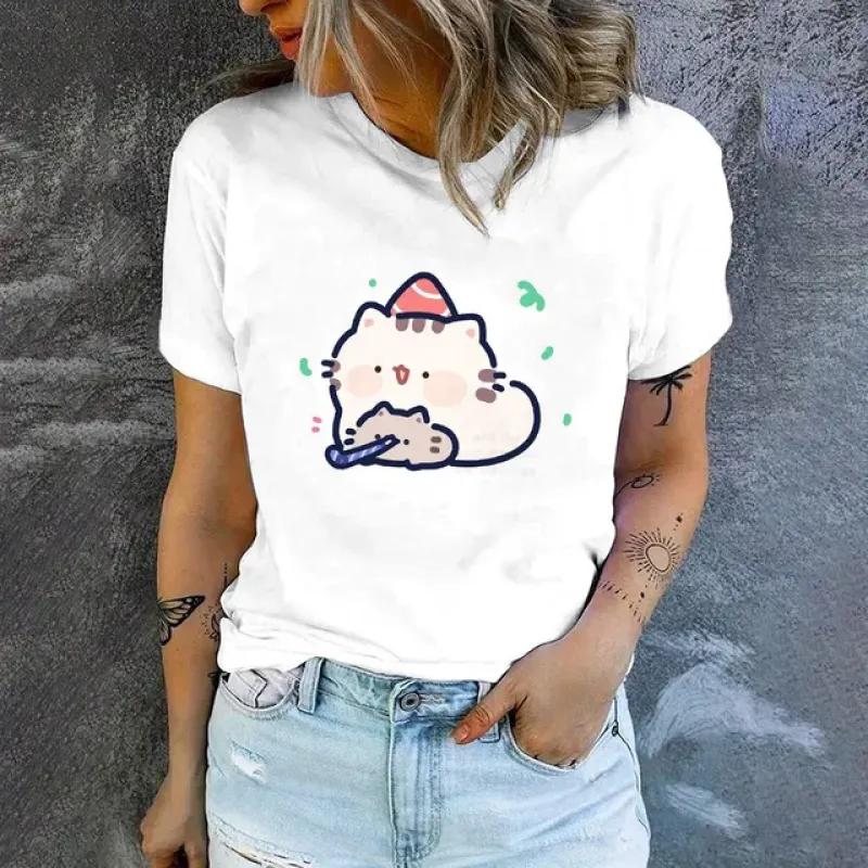 Женская футболка с круглым вырезом — фото 10