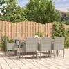 Vidaxl 9-Cz. Garden Furniture Set With Cushions, Grey Rattan Pe