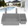 Poolside Storage Basket Thickened Swimming Pool Hanging Basket with Cup Holder for 2.3in Or Less Top Rail for Drinks Towels