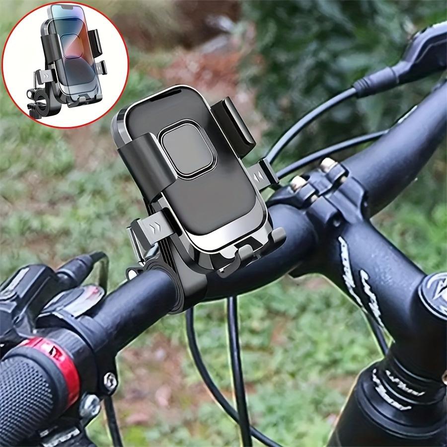 Bike Phone Holder, Heavy Duty Anti-Vibration Handlebar Mount, Universal Cell Phone Bracket for iPhone Samsung All Smartphones