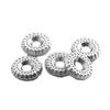 200Pcs CCB Spacer Beads 5.7/7.8mm Round Large Hole Wheel Beads for DIY Bracelet Necklace Jewelry Charms Making Findings Wholesal