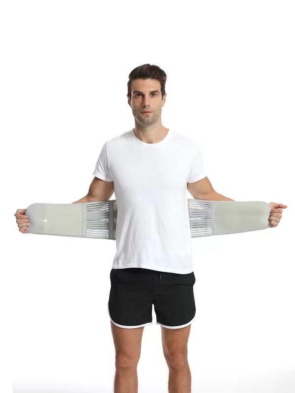 Adjustable Working Waist Back Brace Lumbar Support Belt With Four Support Bars,two Fish Scale Springs