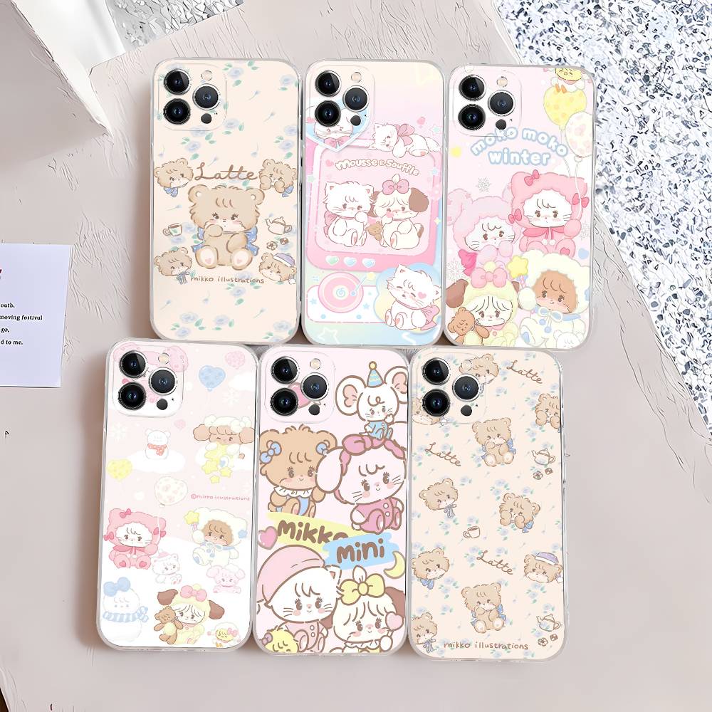 Famous Cute M-Mikko C-Characters For IPhone 17 Air 16 Pro Max 15 14 13 12 11 Plus Phone Case