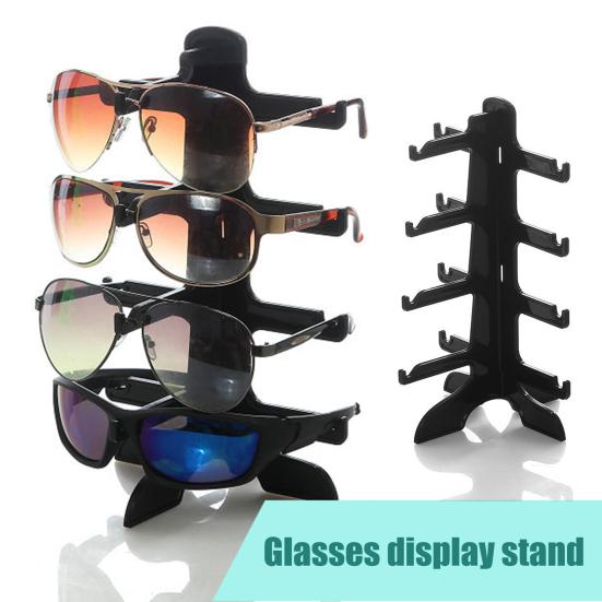 Brillenständer, 4 Sonnenbrillen-Organizer, stabil, bruchsicher, tragbar, Brillenständer, einfach zu montieren, zur Aufbewahrung von Brillen und Sonnenbrillen