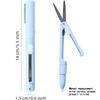 12-in-1 Double-Ended Pen Scissors with Paper Cutter Foldable Stainless Steel Blades and Ceramic Pen Knife for Multiple Scenes1pc