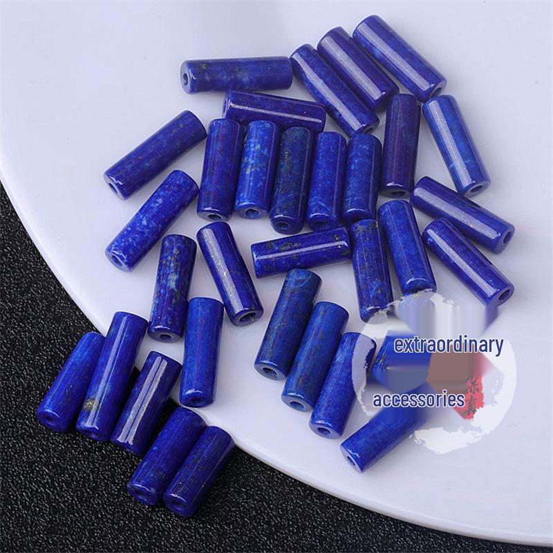 Lapis Lazuli Round Cuboid Bead Strand for DIY Handmade Jewelry Accessories