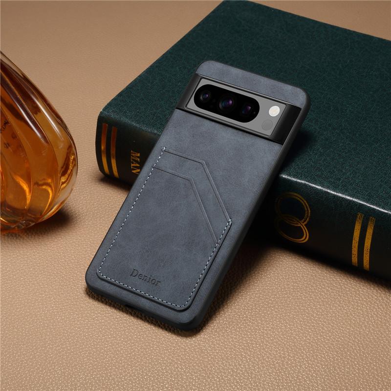EUCAGR Luxus Business Magnetische Leder Handyhülle für Google Pixel 9 8 7 6 Pro Schutz Rückseite für Google Pixel 8A 7A 6A