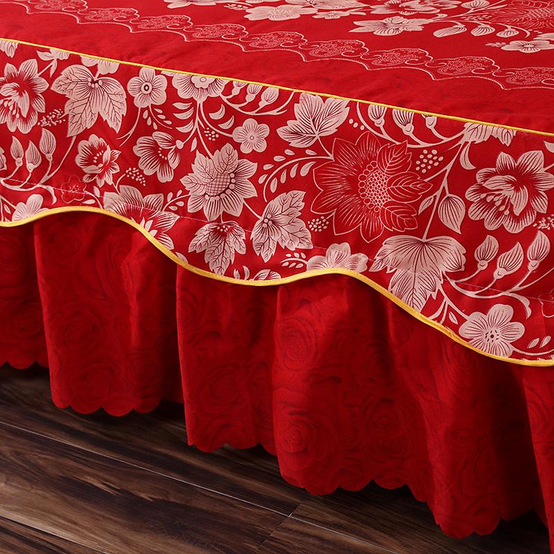 Europäischer Bettüberwurf Polyester Baumwolle Bettröcke Blumen Bunt Bettwäsche 150X200cm Queen Size Heimtextilien