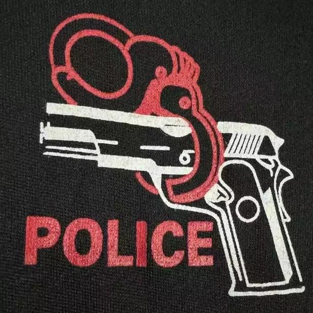 T-Shirt Thailändische Polizei Thailand Unterhemd Rundhalsausschnitt Kurzarm Pistole Handschellen Gepolsterte Schultern Druck Schnelltrocknend Uniform Männer Frauen Unisex