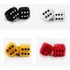 Pair of Hanging Couple Fuzzy Plush Dice with Dots for Car Interior Ornament Decoration Efficiency (Yellow)