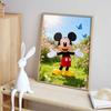 Disney Mickey Mouse Butterfly Garden Diamond Art Painting Kit 5D Handmade DIY Diamond Painting, Home Wall Decoration