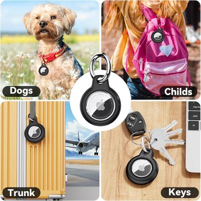 Waterproof Airtag Holder With Apple Airtags Keychain, Anti-Scratch And Shock Air Tag Holder