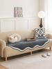 Cream-Colored Special-Shaped Sofa Cushion Solid Color Chenille Anti-cat Scratch Sofa Cover Sofa Towel Floor Mat Pet Dog Kids Mat