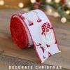 2m Christmas Ribbon Lmitation Linen Christmas Tree Ribbon New Burlap Ribbon Gift Box Decoration