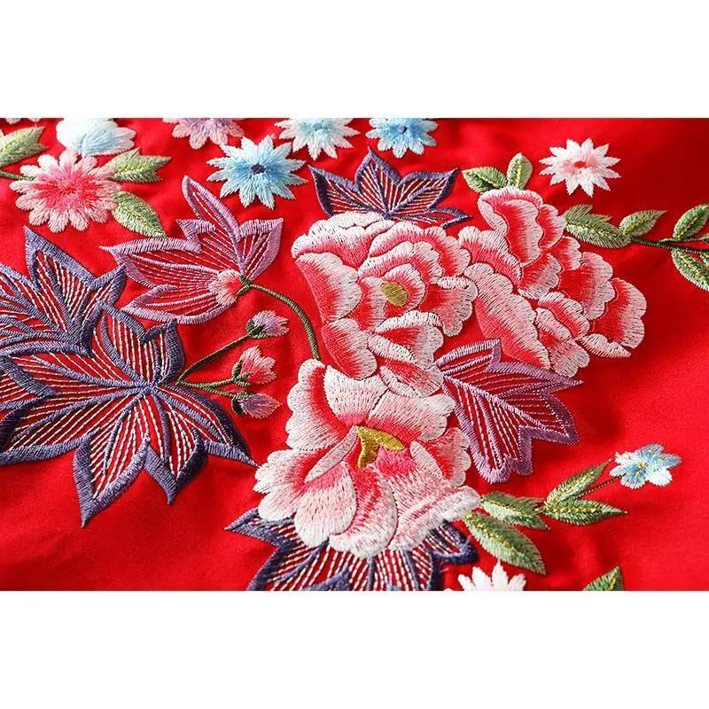 Damen Locker Elegant Herbst Ethno Stil Tang Anzug Stickerei Vintage Chinesische Oberteile