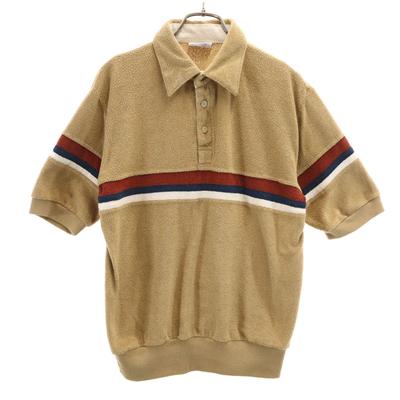 SATURDAY'S 80s Vintage Short Sleeve Pile Ground Polo Shirt L Brown Women Used