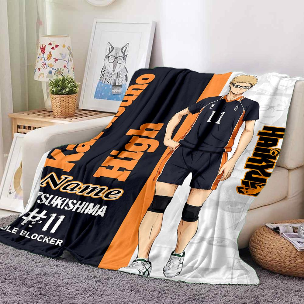 Individuelles 1 Stück Haikyuu! Teamgeist Decke, Weiche und Bequeme Decke, Lässig Warm, Camping Reise Decke, Geburtstagsgeschenk Q91272