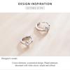 WOSTU 925 Sterling Silver Hypoallergenic Earrings Simple Geometric Triangle Cubic Zirconia Women Ear Buckles