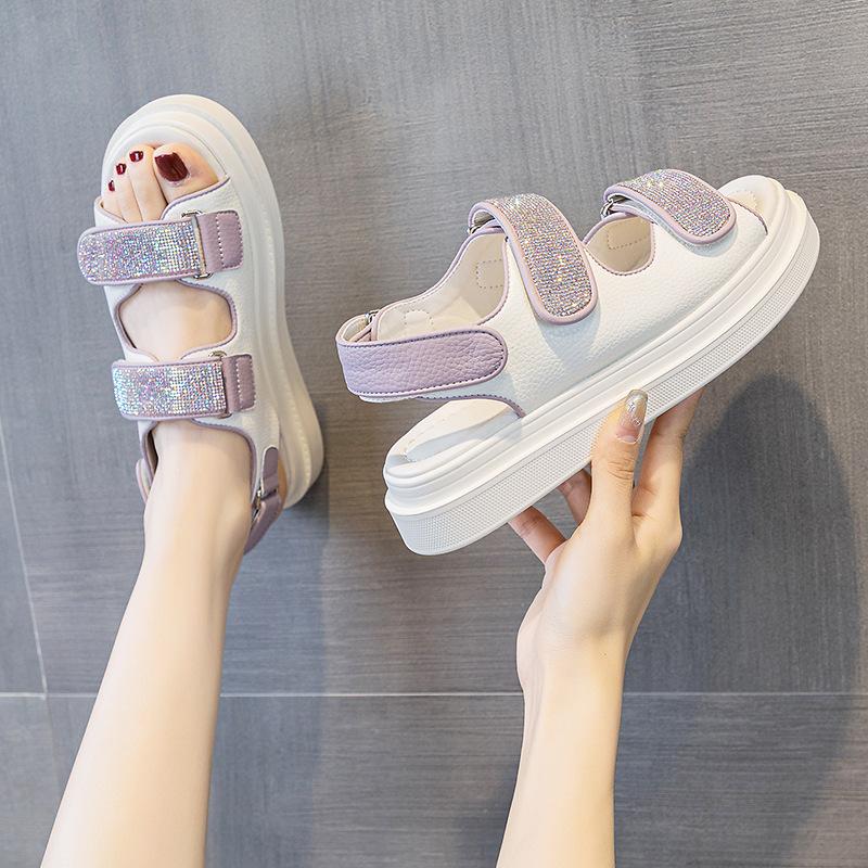 Klettverschluss Römersandalen Damen neu Sommer klein duftend lässig Sport Damen Schuhe