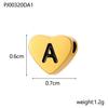 CARLIDANA Stainless Steel Alphabet Pendant Jewelry Accessories Gold Plated Black Letter Charm Heart Initial Beads for Jewelry