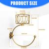 Rural Golden Metal Hallway Wall Mounted Towel Holder Hook for Towel Storage and Candle Display Organization
