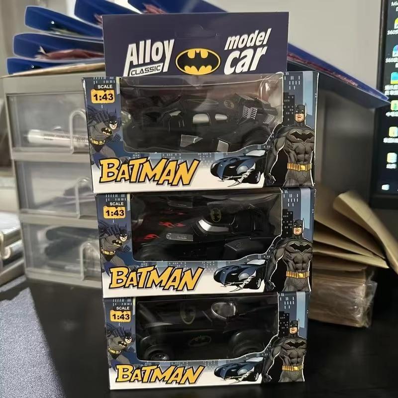 Batmobile Pull Back Alloy Sports Car The Dark Knight Racing Model Action Figures Toy Desktop Ornament Doll Collectible Gift