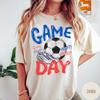Soccer Game Day T-Shirt, Gameday Doodle Soccer Tee, Trendy Women's Soccer Shirt, Sports Mom Shirt, Game Day Tee