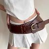 Party Rivet Studded Belt for Adult All Matching Belt Waistband PU Leather Belt Elegant Pants Jeans Belt for Women Men