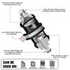 PQY BLACK AN6 / AN8 / AN10 Inline Fuel Filter E85 Ethanol With 100 Micron Stainless steel element and PQY sticker