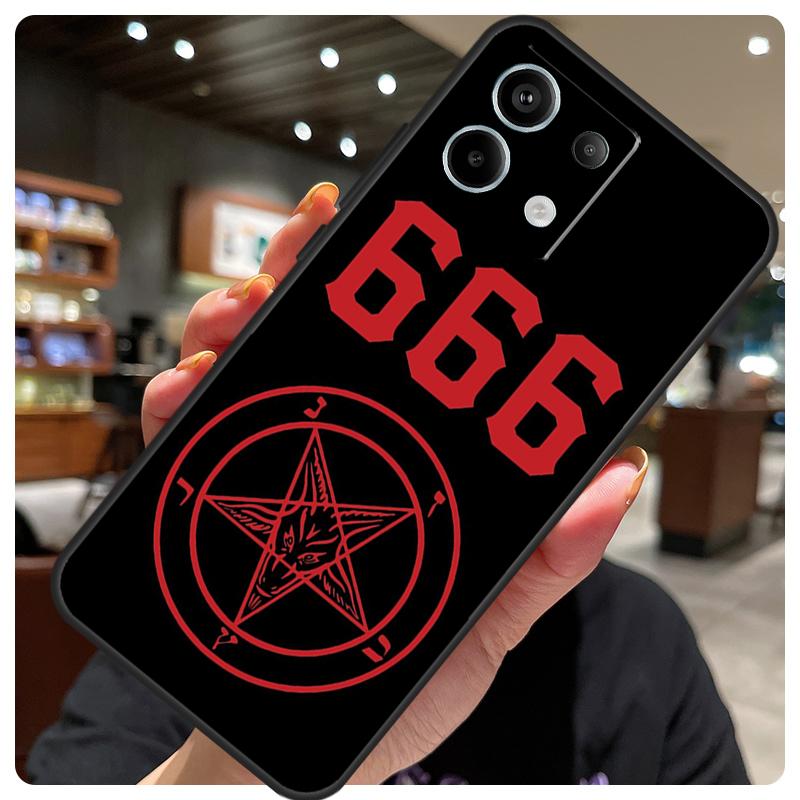 Pentagram 666 Demonic Satanic Case For Xiaomi Redmi Note 12 9 10 11 13 14 Pro 11S 12S Cover For Redmi 13C 12C 10C 14C 15 C