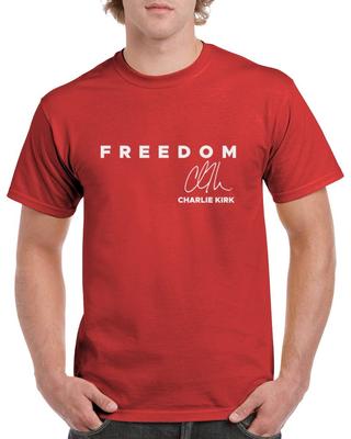 Freedom Charlie Kirk Signature Shirt Political True Patriot Tribute GCC06 Unisex T-Shirt