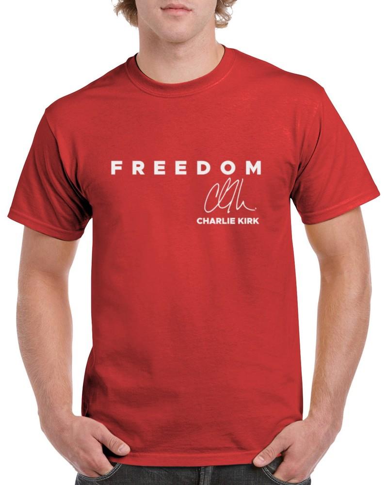 Freedom Charlie Kirk Signature Shirt Political True Patriot Tribute GCC06 Unisex T-Shirt XXL