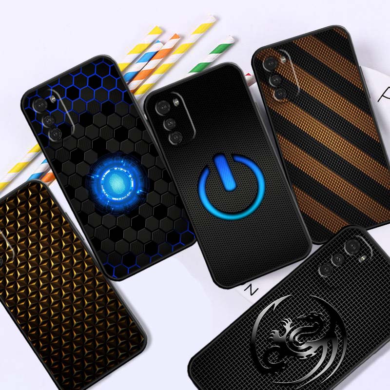 Carbon Fiber Pattern For Motorola G85 Edge 50 G24 G35 G14 G04 40 G72 G34 G G54 G13 G32 5G Black Phone Case