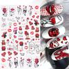 Nail Art Stickers Ins Valentine's Day Red Lips Sexy Heart LOVE Love Bear Adhesive Nail Stickers