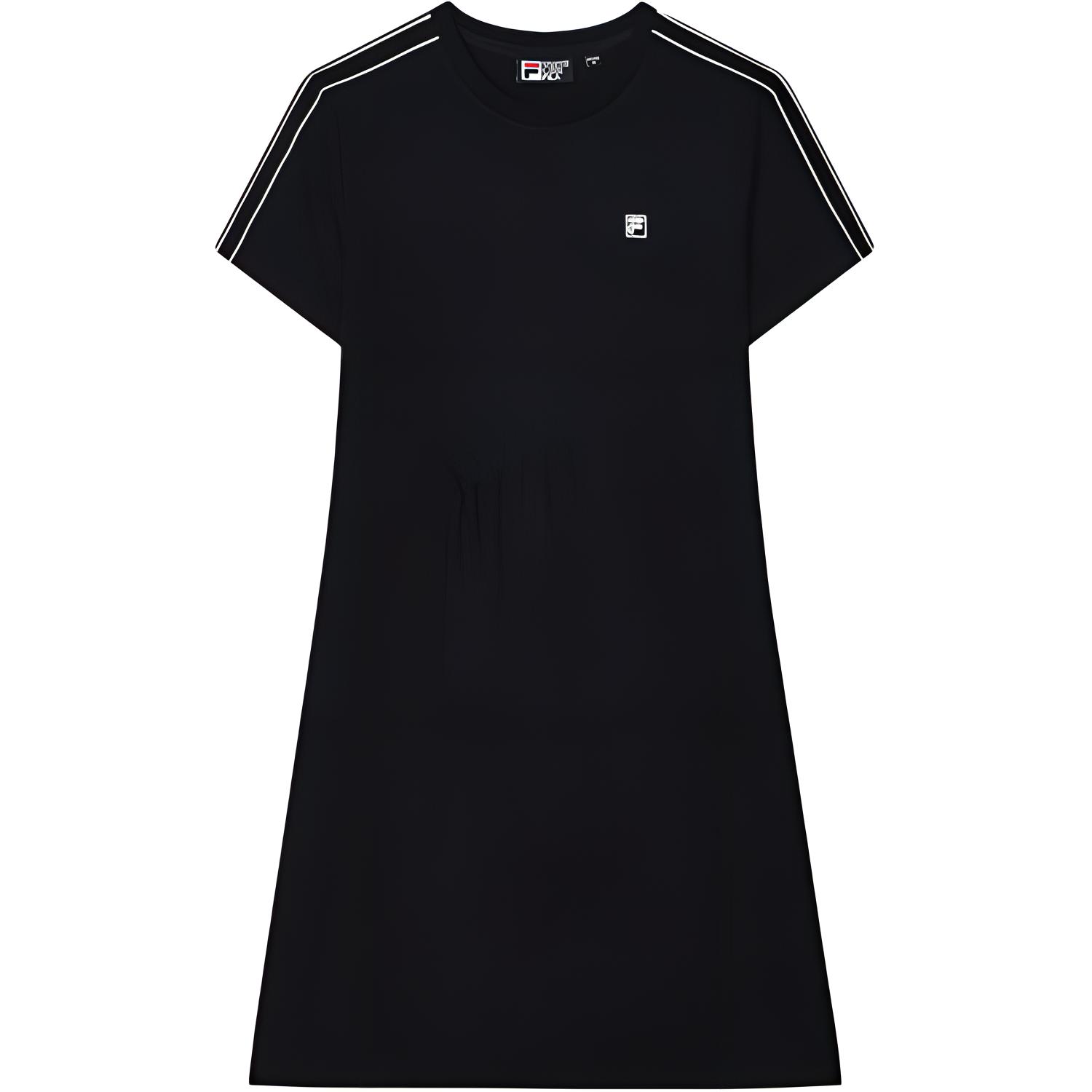 

Fila Простое Повседневное Удобное Платье с Коротким Рукавом Женские платья Черное F51W439302F-BK S