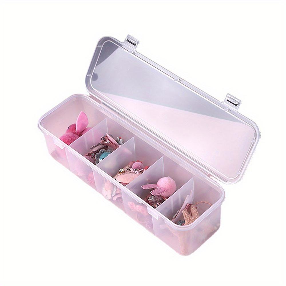 1pc Plastic Hair Accessories Jewelry Sorting Box Five Compartment Storage Box Desktop Miscellaneous Items Data Cable Storage