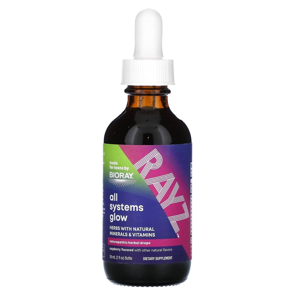Rayz, All System Glo, Youth, Raspberry Flavor, 59Ml (2Fl Oz)