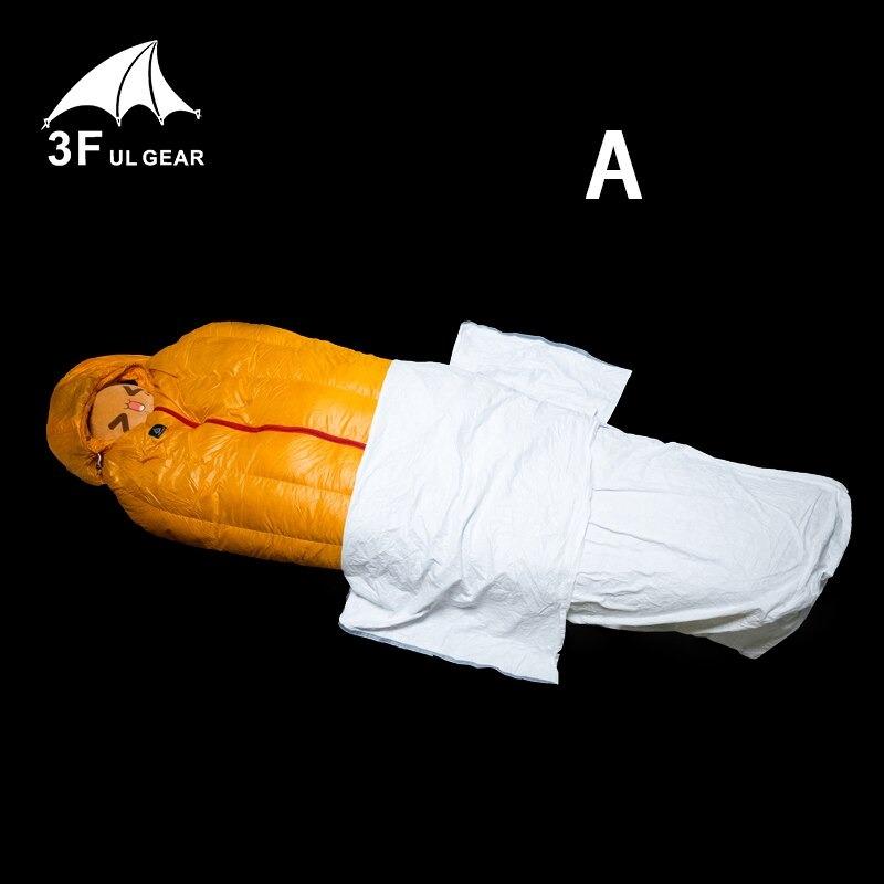 3F UL GEAR Camping Bivy Bag Outdoor TYVEK Sleeping Bag Cover Waterproof Warming Protect Anti-dirty Ventilate Moisture-proof Type A