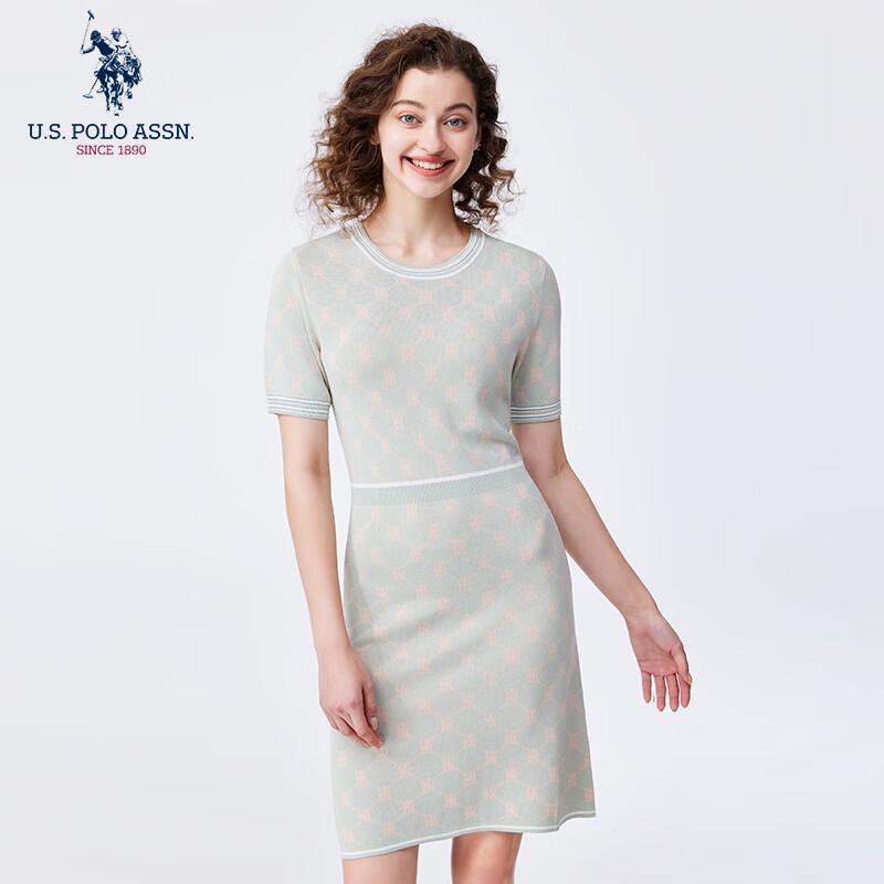 U.S. POLO ASSN. Women s Cool-Feel Knit T-Shirt Dress L