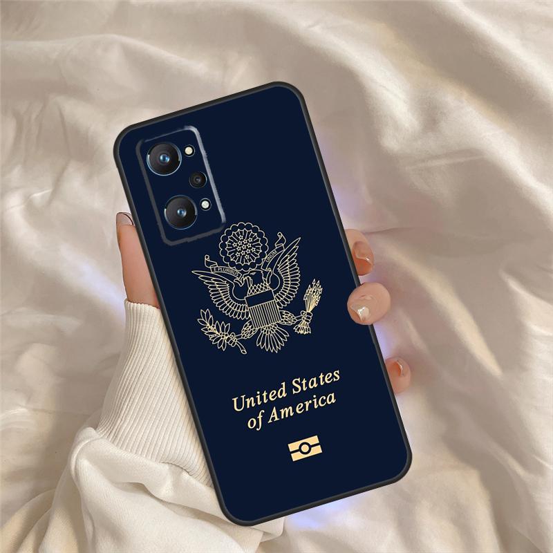America USA Flag Case For Realme C55 C71 C75 C61 C53 C33 C63 C51 C65 C67 11 12 13 14 15 Pro Plus GT6 GT7 Pro