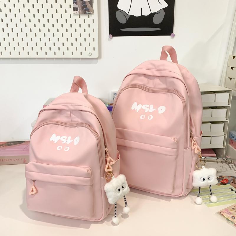 Letter Print Women's School Bag Large Capacity Backpack Student Travel Backpack