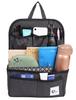 Lelotte Vertical for Backpacks and Tote 12 with Bottom Unisex Bag-in-Bag Bags, Large, Pockets, Panel, Slim, Lightweight, (Black)