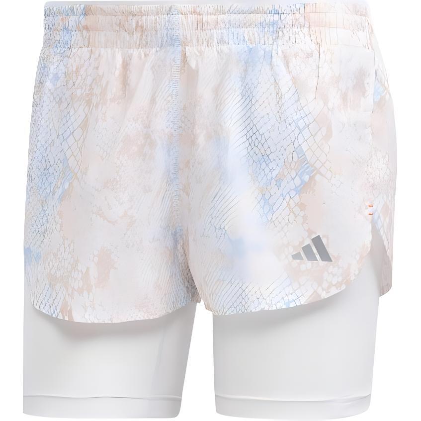 (WMNS) adidas Run Fast 2-in-1 Shorts Asia Sizing  White  Women s HS8614 M