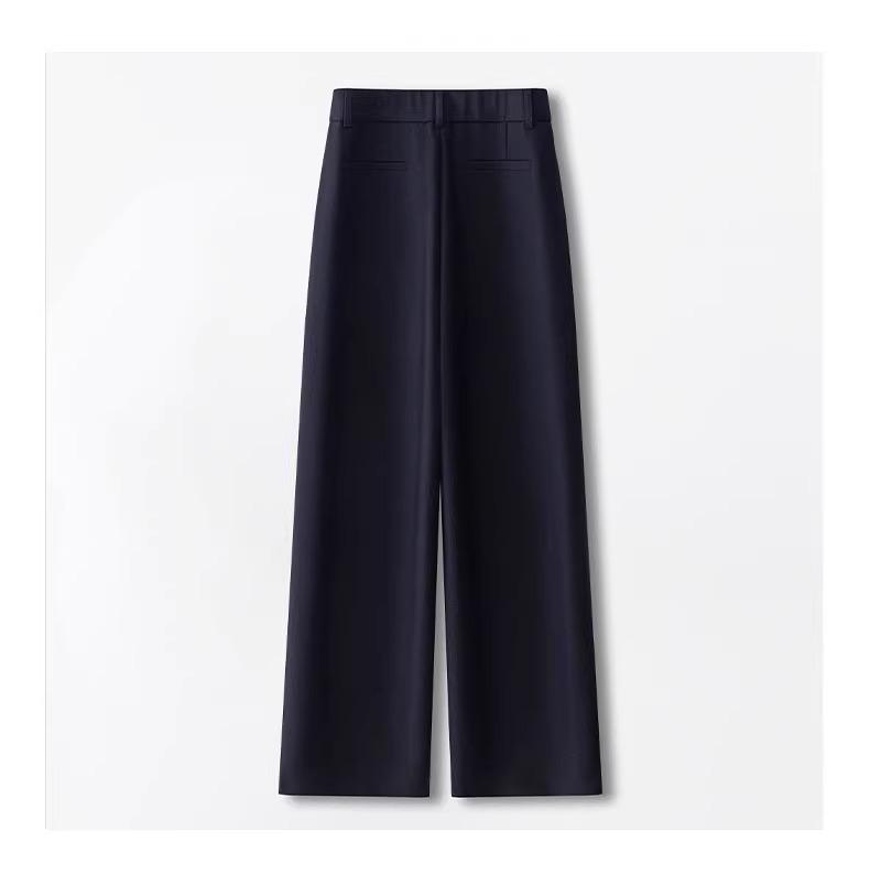 2025 Gray Women's Slim-Fit Wide-Leg High-Waisted Pants - This Year's Hot Spring/Autumn Style