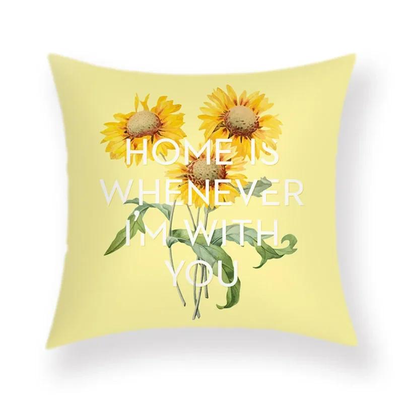 Boho Room Aesthetic Summer Green Pillowcase Cartoon Pineapple Decorative Pillow Bed Sofa Throw