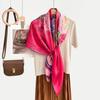 New fashion 111 mulberry silk silk scarf, women's Spring Festival gift for elders to keep warm 111 silk collection