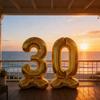 2pcs Gold Number Stand Foil Balloons with Base Globos 30th Birthday Party Wedding Decoration Kids Baby Shower Supplies
