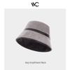 VVC Double-Sided European Style Women's Bucket Hat - Autumn/Winter Knit with PU Leather & Corduroy
