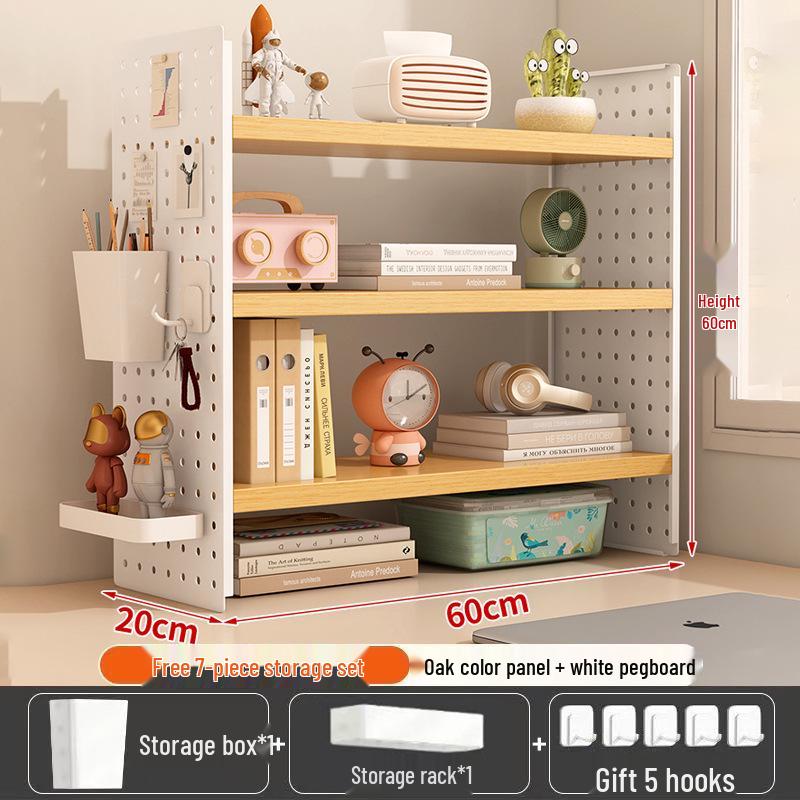 Pegboard Desktop Organizer: Multi-layer Storage Rack for Dorm, Home, or Office Desk