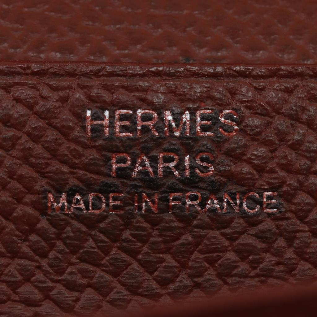 Hermes Beansufla Purse By Color Brown/SilverHardware Epsom Unisex Used